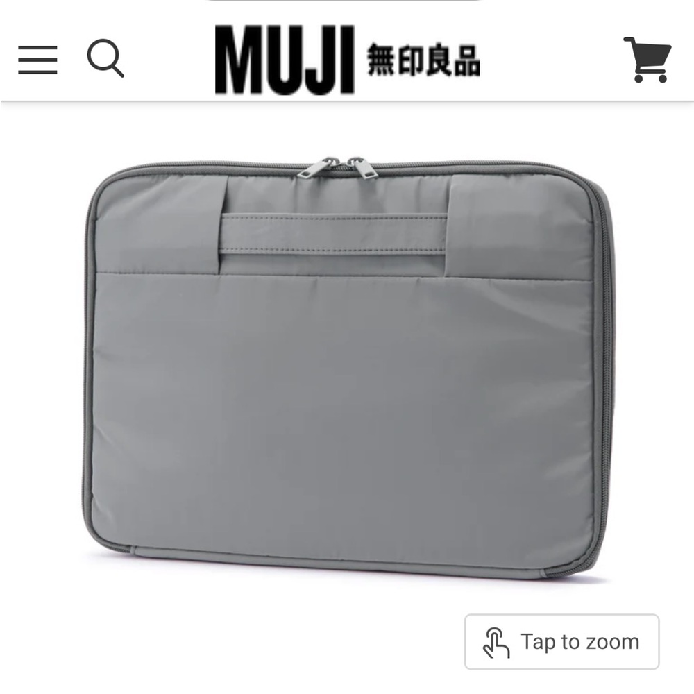 NEW Muji Gray Laptop Sleeve Bag From Japan 🇯🇵 for 13” laptop